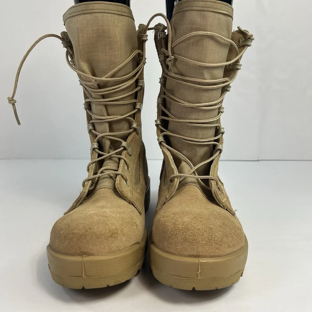 Belleville 300 DES ST Mens 6 Wide Desert Tan Steel Toe Boot Military Made In USA